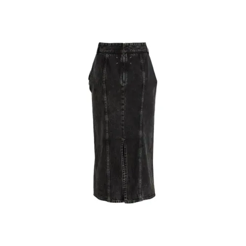 Maison Margiela Темно-серые Женские Джинсовые Длинные Юбки