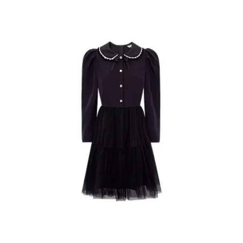 JORYAweekend Длинное платье с длинными рукавами женское черное