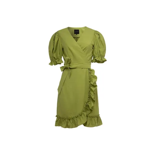 LOFT SHINE С рюшами на подоле Платье Зеленый