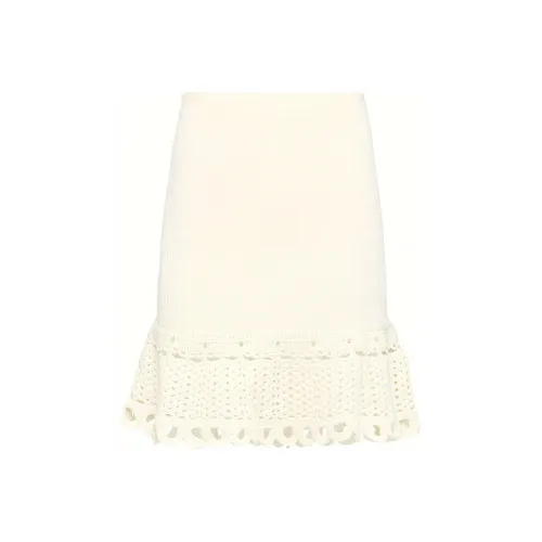 PRADA Белая Женская Вязаная Длинная Юбка