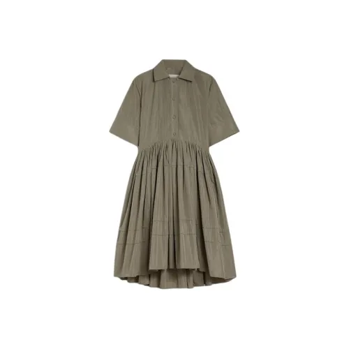 JIL SANDER Green Женские Короткие Платья с Рукавами