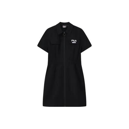 FILA Глубокий черный Женские Платья с коротким рукавом