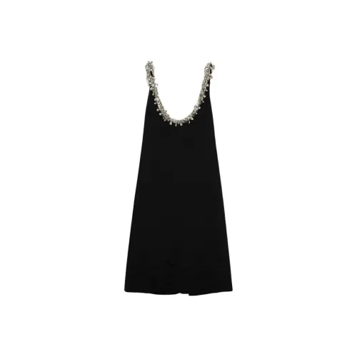 Lanvin Черные Женские Платья без рукавов