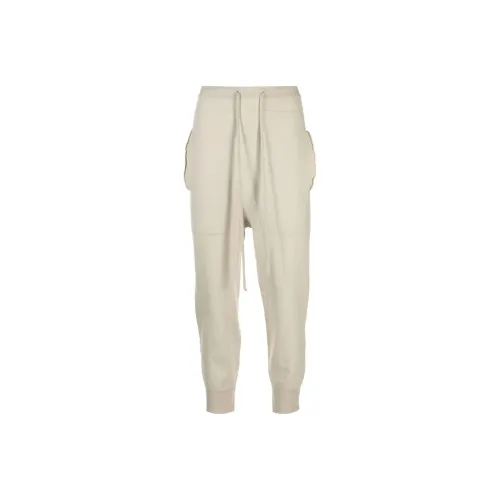 RICK OWENS Светлый кофейный Женские Вязаные Спортивные брюки