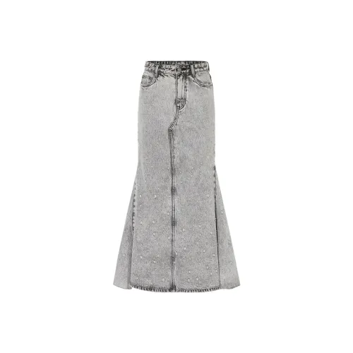 MOCO Denim Длинная Юбка Женская Черная