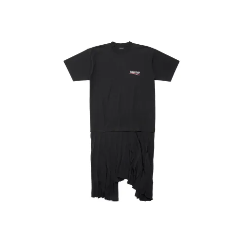 Balenciaga Короткий рукав Платье стандартный крой женское черное