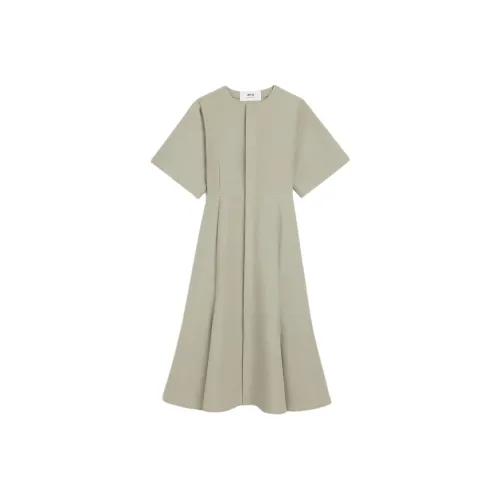 AMIPARIS SS24 Короткое платье с короткими рукавами женское зеленое