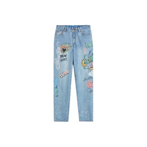 Ed Hardy Индиго Женские Джинсы