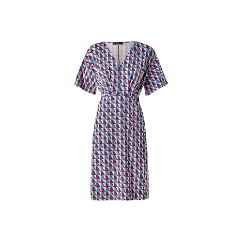 WEEKEND MaxMara Blue Женские Короткие Платья с Рукавами