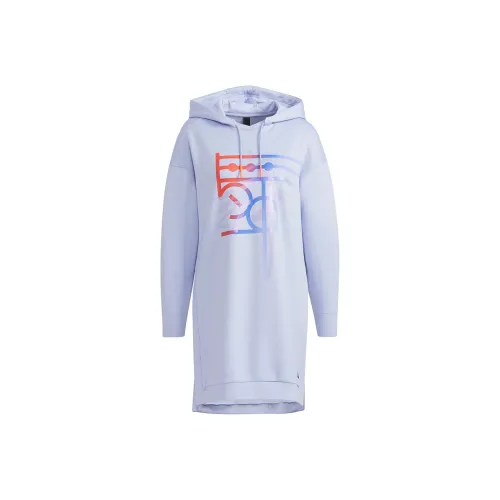 Adidas Сиренево Женские Платья с Длинным Рукавом