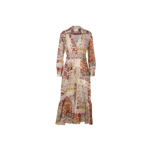 ETRO Умбра Женские Длинные Платья с Рукавами