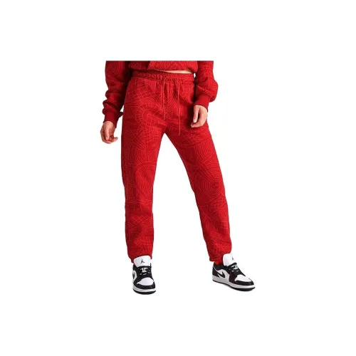 Jordan Apparel Red Women's Knitted Training Pants Jordan Apparel Красный Женские Вязаные Спортивные Штаны