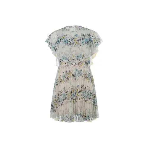 RED VALENTINO Светло-зеленый Женские Короткие Платья с Рукавами