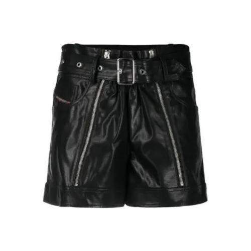 DIESEL Черные Женские Повседневные Шорты