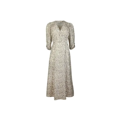 Anmani Короткий рукав Платье Женское Утренний туман Цветочный узор