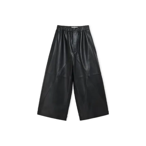LOEWE Черные Женские Кожаные Брюки