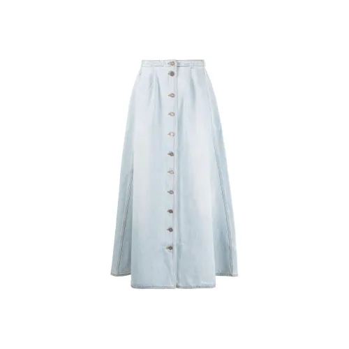 ERL Деним Длинная Юбка Женская Синяя