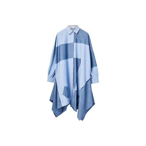 LOEWE Blue Женские Длинные Рукава Платья