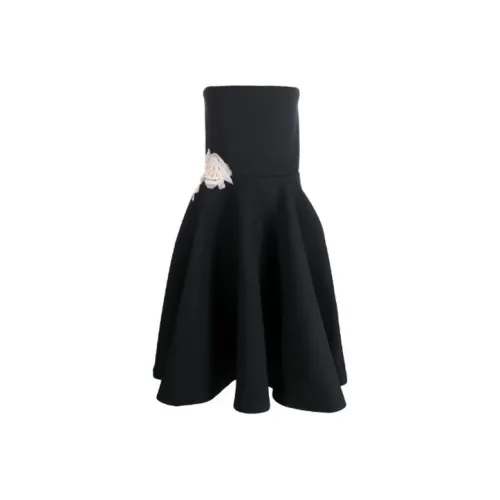 Lanvin Черные Женские Платья без рукавов