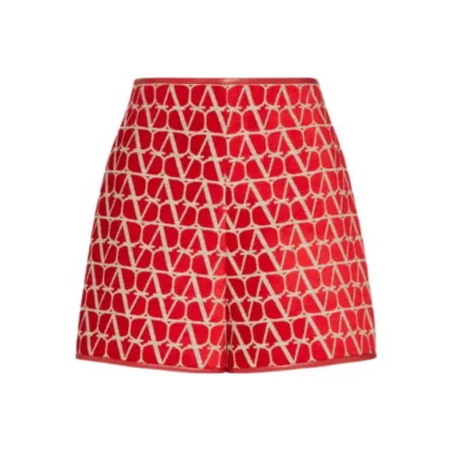 Valentino Rosso Chinese New Year SS23 Повседневные шорты Женские Красный