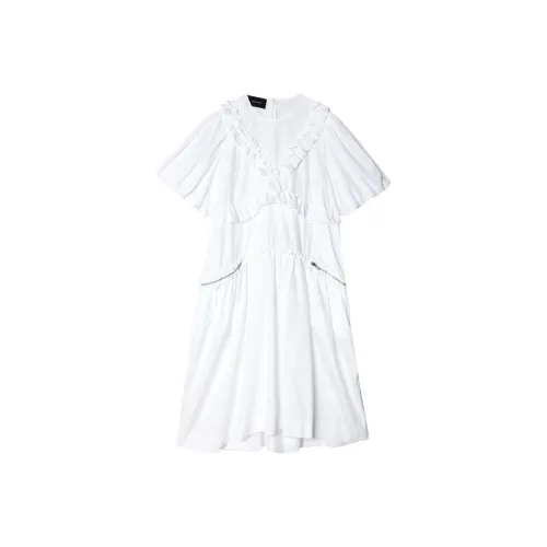 SIMONE ROCHA Короткий рукав Платье Женское Белое