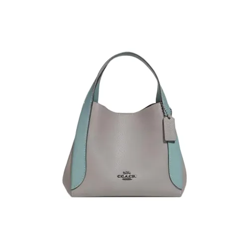 COACH Hadley Кожа Корзинка-сумка Ручная сумка Сумка через плечо Маленькая Женская Аква-синий и Серый