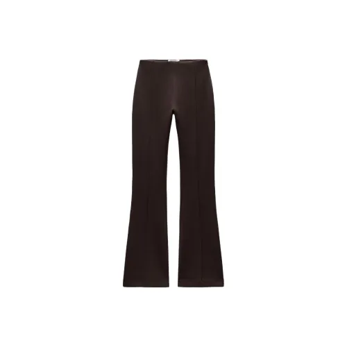 ZARA Повседневные брюки женские темно-коричневый