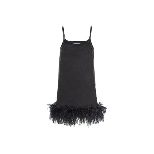 MIU MIU SS23 Slip Dress Women's Black