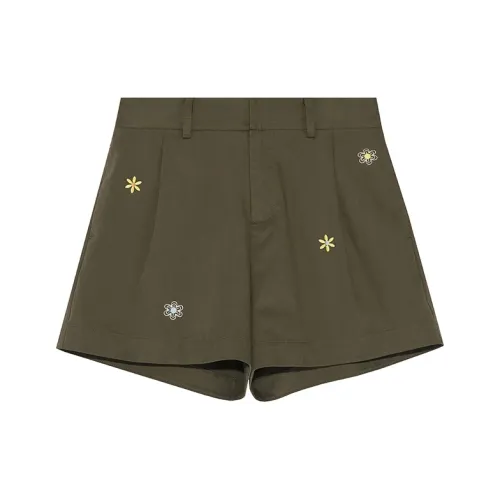 Fano Studios Темно-зеленые Женские Повседневные шорты