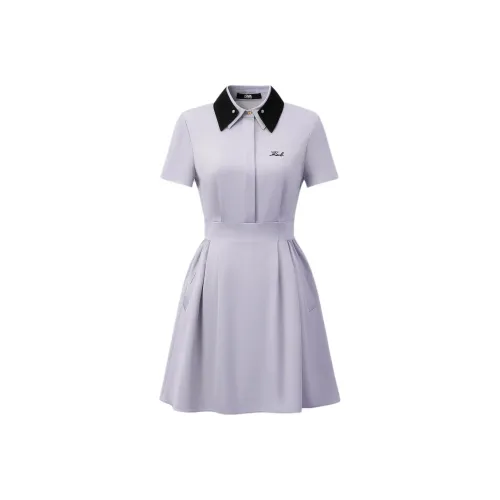 KARL LAGERFELD Короткий рукав Платье Женское Фиолетовое