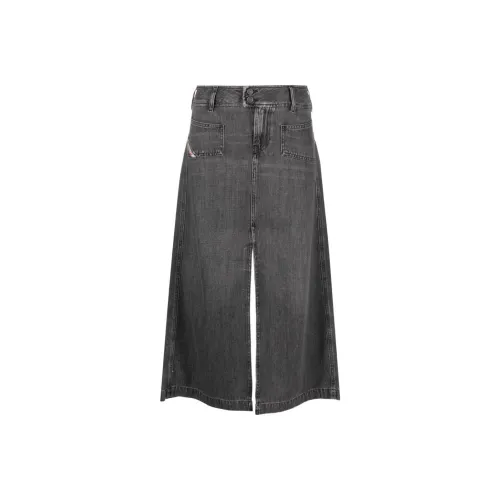 DIESEL Серые Женские Джинсовые Длинные Юбки