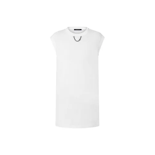 LOUIS VUITTON FW24 Короткое платье с короткими рукавами женское белое