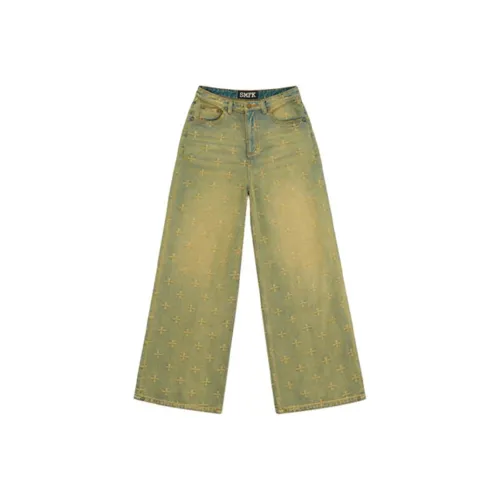 SMFK Джинсы Женские Винтажный синий Сад