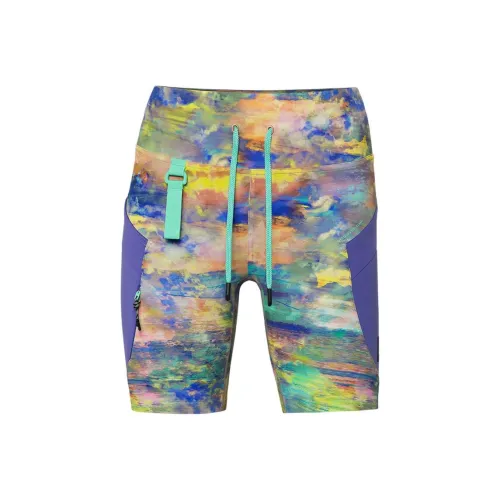 lululemon Абстрактный Масло Краска Многоцветный Женские Повседневные шорты
