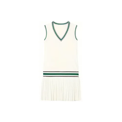 TORY BURCH SS23 Sleeveless Dress Женское Белое