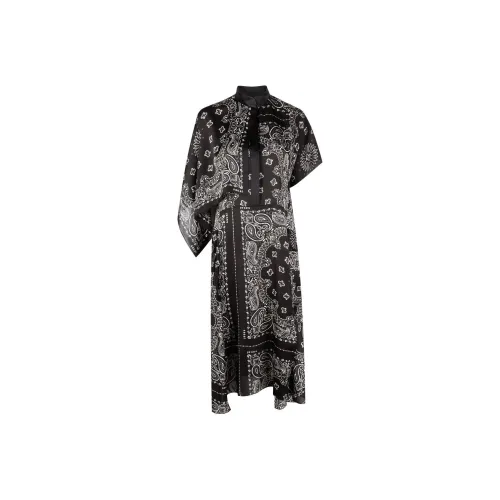 sacai Black Женские Короткие Платья с Рукавами