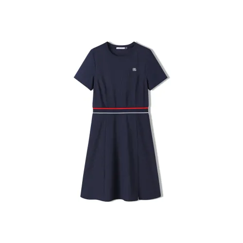 ELLE Active Короткий рукав Платье Женское Темно-синий
