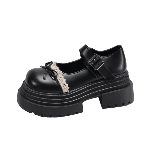 Boldi Kuki Грубый каблук Туфли Мэри Джейн Женские Черные