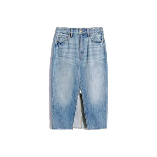 GAP Средняя стирка Женские джинсовые длинные юбки