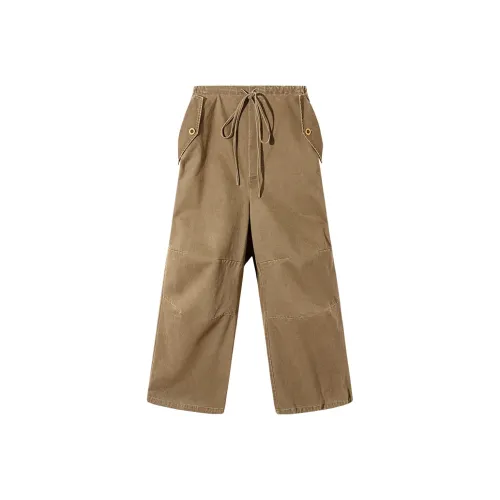 Ouyang Повседневные брюки Женские Холодный чайный коричневый