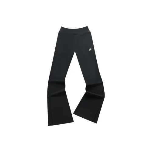 FILA FUSION Вязаные тренировочные брюки женские глубокий черный