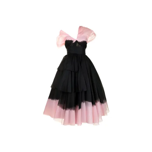 Alexander McQueen Короткий рукав Платье Женское Черное