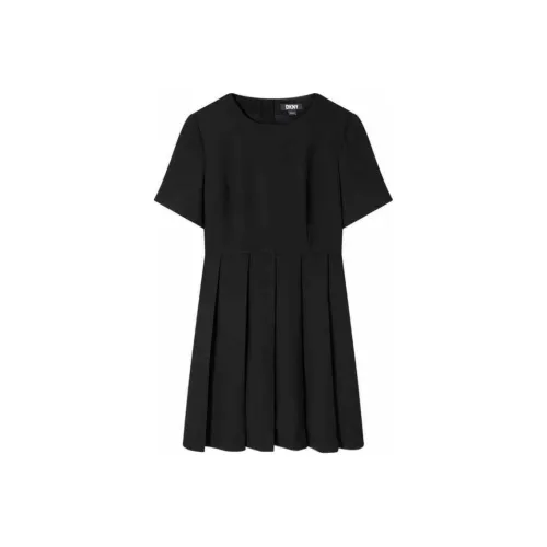 DKNY Короткое платье с короткими рукавами женское черное