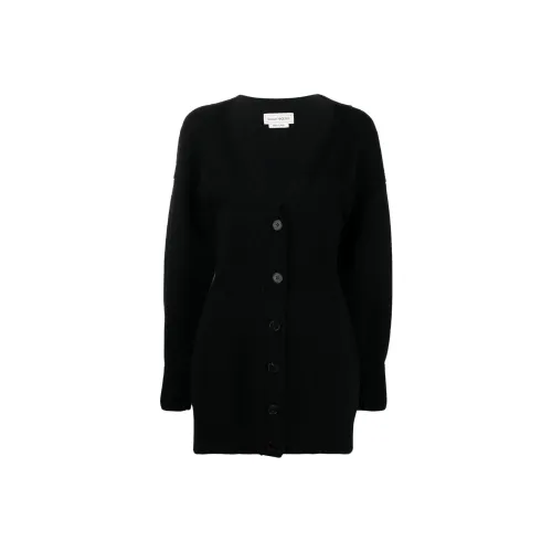 Alexander McQueen Black Женские Длинные Рукава Платья