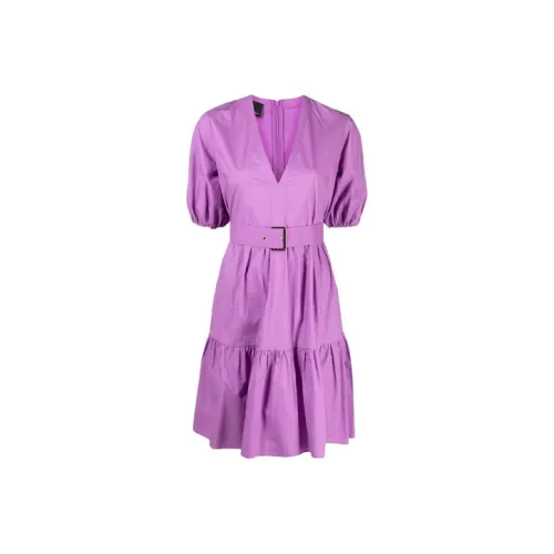 PINKO Фиолетовые Женские Короткие Платья с Рукавами