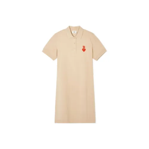 Mlb Base Logo Короткий рукав Платье Женское Хаки