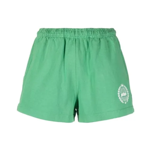 SPORTY & RICH Зеленые Женские Повседневные Шорты
