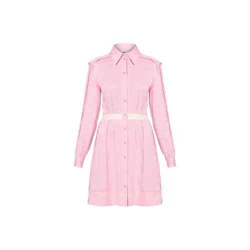 MOSCHINO Розовые Женские Длинные Платья с Рукавами