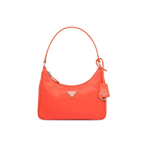 PRADA RE Edition Ткань с кожаными вставками Одно плечо Сумка Мини Женская Апельсин