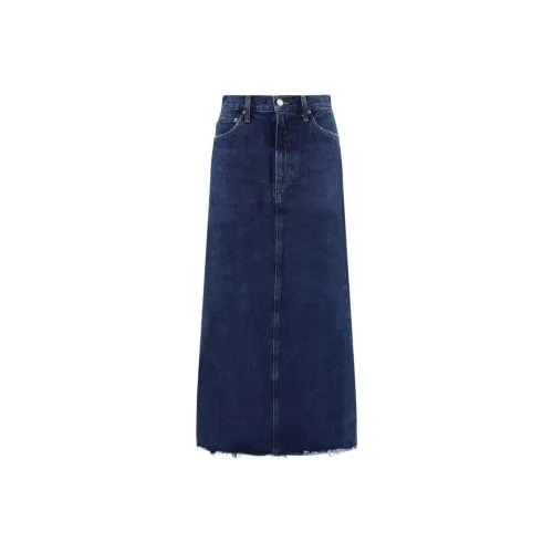 AGOLDE Denim Long Skirt Women's Blue